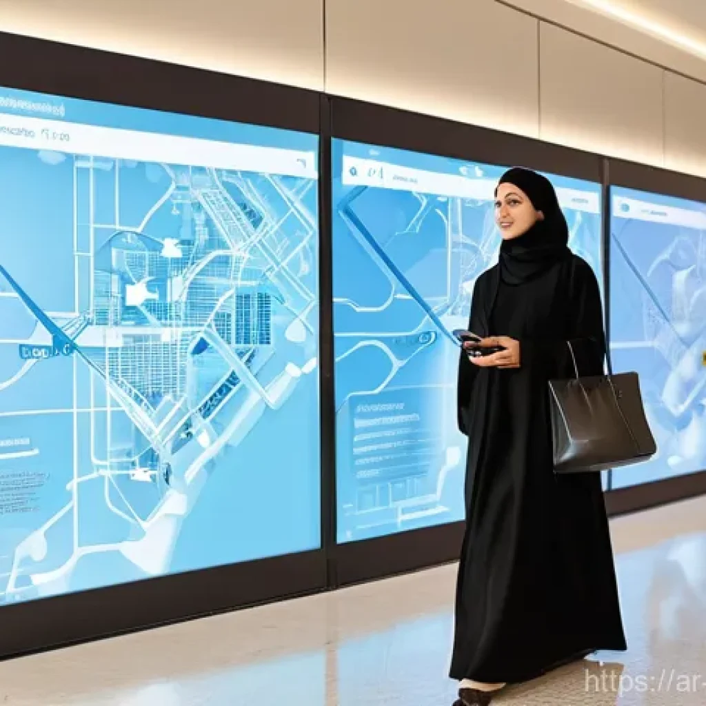 실내 위치 추적 기술의 법적 규제와 고려사항 - **Prompt 1: Seamless Indoor Navigation in a Modern Middle Eastern Setting**
"A young adult, dres...