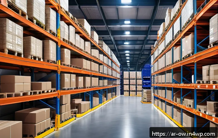 실내 위치 추적 기술의 시장 점유율 분석 - A modern logistics warehouse interior featuring advanced indoor positioning technology, with diverse...