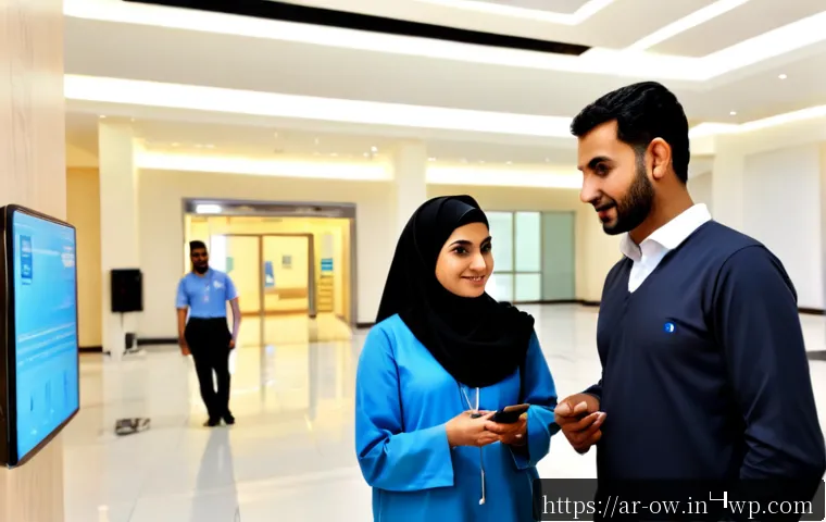 실내 위치 추적 기술의 성과 사례 연구 - Photorealistic modern Gulf-region hospital lobby demonstrating successful indoor location tracking, ...